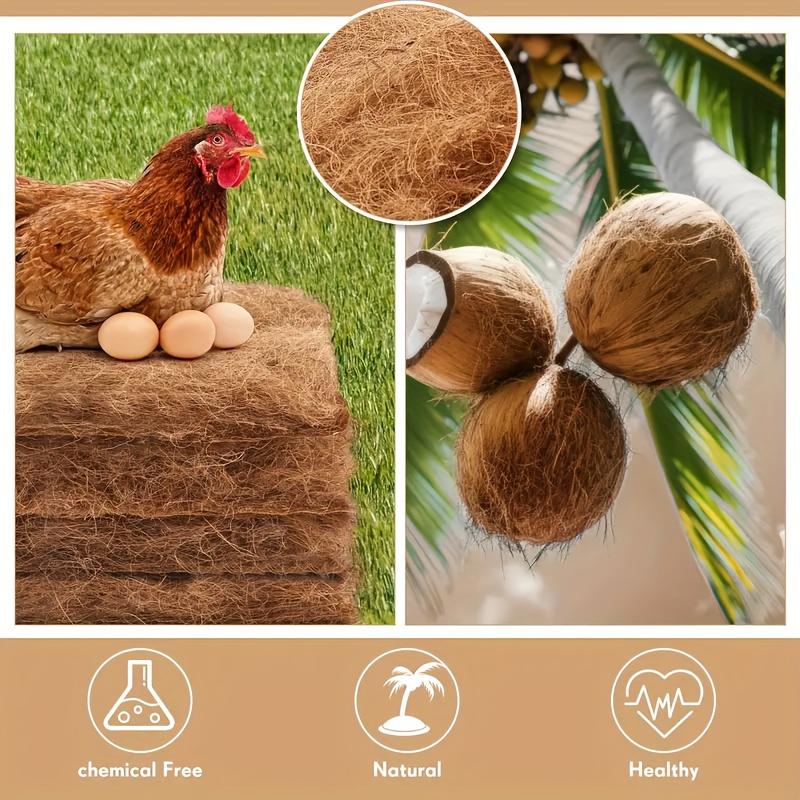 Reusable Chicken Nesting Pads Coconut Fiber Egg Mat Protective Poultry Nest Box Liner