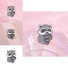 Playful Charming Raccoon Design Brooch Fun Animal Pin Stylish Alloy Badge Everyone For