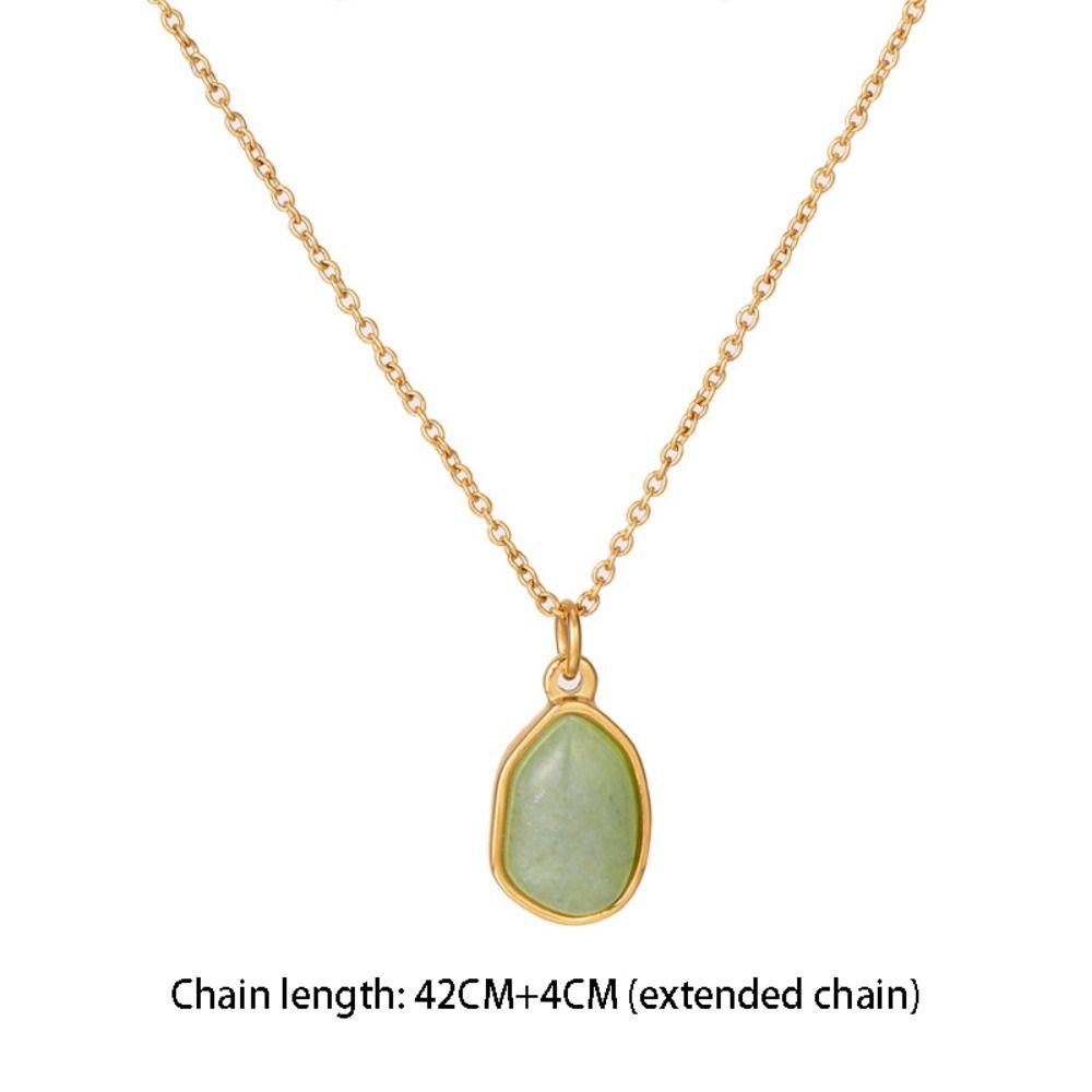 Plated 18K Gold Titanium Steel Necklace Casual Gold Collarbone Chain  Jewelry