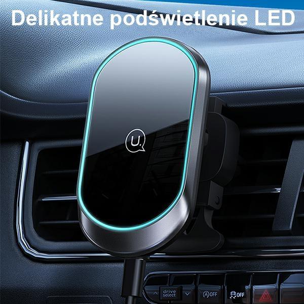 USAMS Magnetic Induction Holderwireless Charging 15W For Vent. Black Cd182Zj01 (Us-Cd182)
