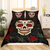 Gothic Skull Flower Three-Piece Digital Printing Bedding