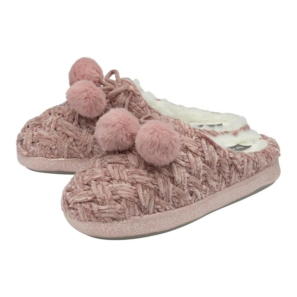 Dunlop Womens/Ladies Textured Knit Mule Slippers