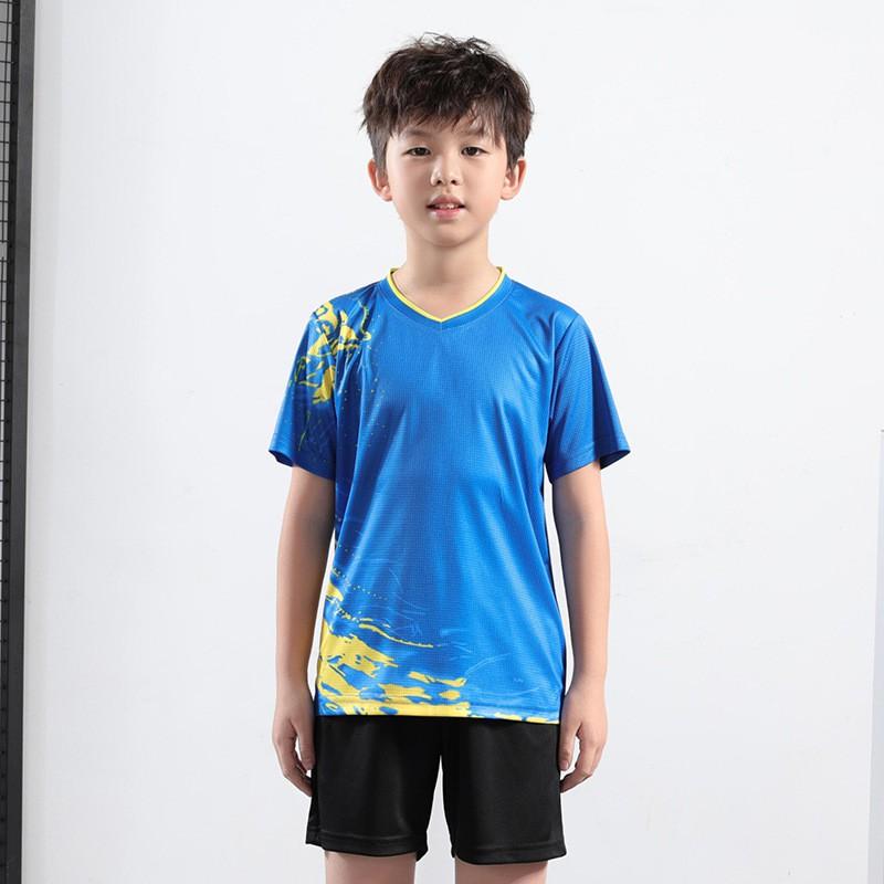Kids Quick-Dry Badminton Set Sportswear Short Sleeve T-Shirt Shorts Unisex Fall Winter