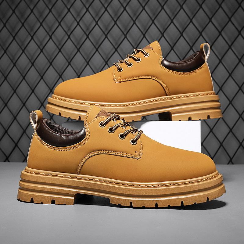 

Короткие ботинки, мужские осенние туфли на плоской подошве, мужская кожаная обувь в стиле ретро 39