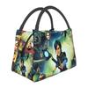 Cartoon Trolljäger Isolierte Lunchtasche für Damen Picknick Aufbewahrung Lebensmittelboxen Tragbarer Behälter Kühler Thermische Lunchbox Tragetasche