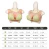 1 Piece Asian Yellow Round Neck Silicone Breastplate Fake Boobs Fake Breasts Forms B-G Cup Breast Plates Transgender Cosplay Dra
