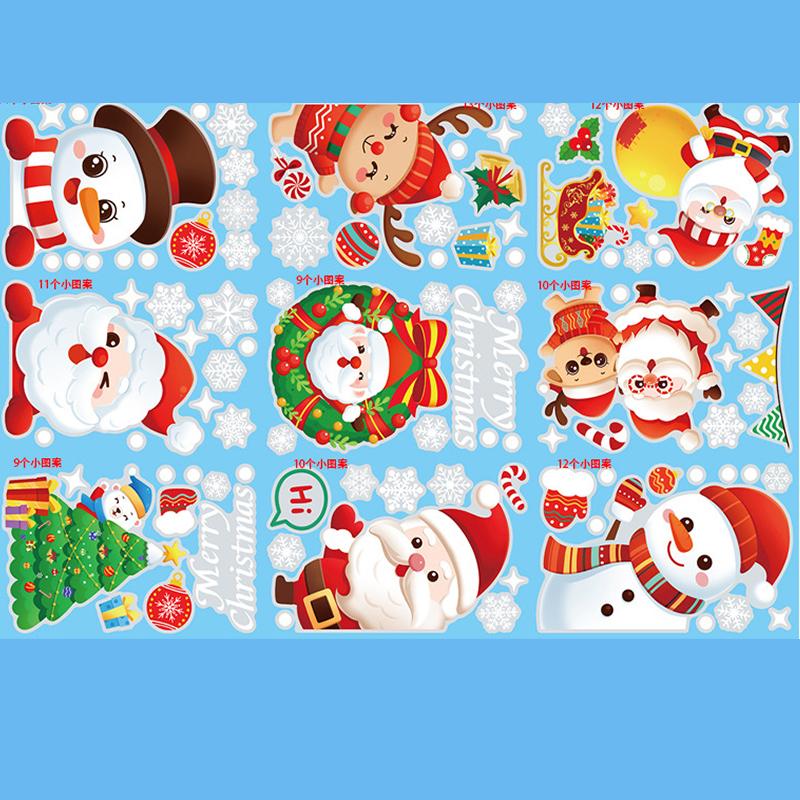 Christmas Window Stickers Merry Christmas Home Decoration 2026 Children's Room New Year Shopping Mall Christmas Window Stickers