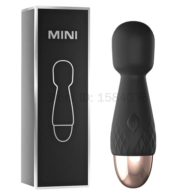 10 Modes Strong Vibration Mini Vibrator AV Stick Rod USB Charging Massager Clitoris G-Spot Vibrators Sex Toy For Women Adults 18