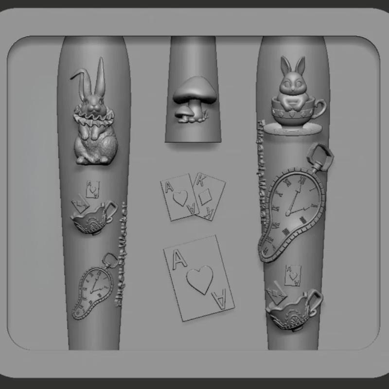 Transparent Silicone Nail Art Mold Belt Buckle Flower Butterfly Four-Leaf Clover 3D Nail Decoration Mold Manicure Template