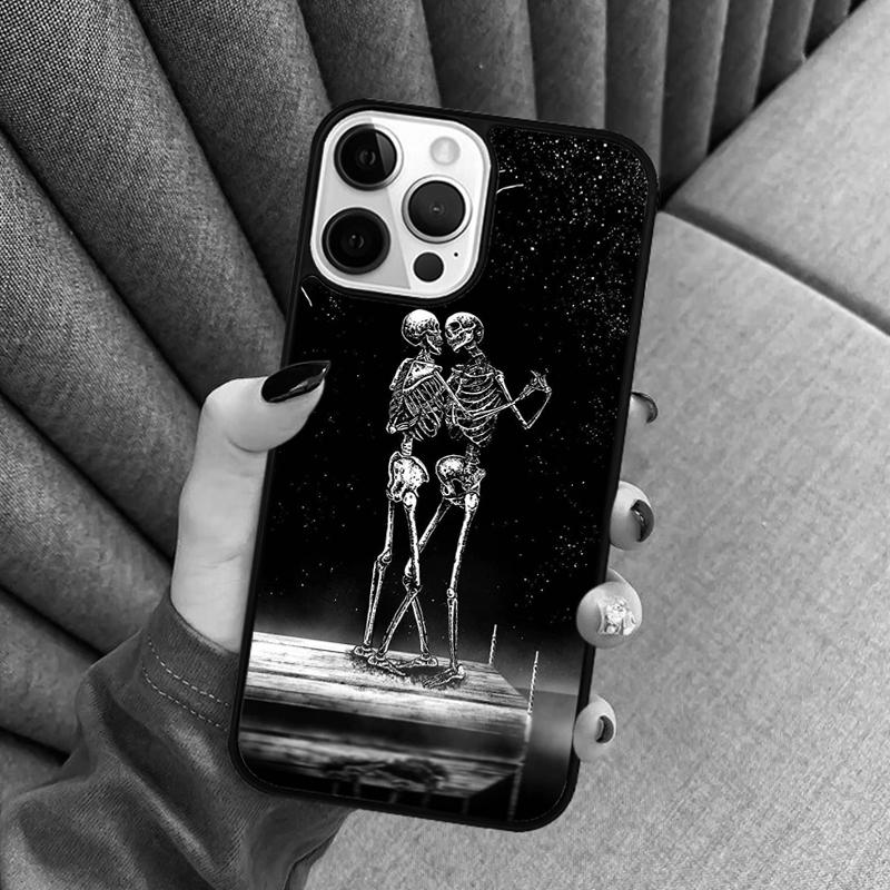Spooky Skull Funny Dance Skeleton Phone Case For iPhone 17 Air 16 16e 15 13 14 Pro Max 11 12 Plus 2022 MAX Cover