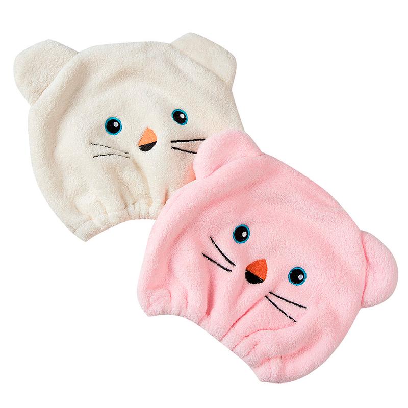 Cute Cartoon Shower Cap For Hair Wrapped Towels Microfiber Shower Hats Bath Caps