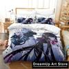 3D Anime Genshin Impact Arlecchino Bedding Set Duvet Cover Bed Set Quilt Cover Pillowcase Comforter King Queen Size Boys Adult