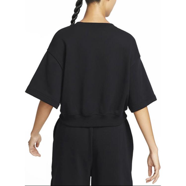 Nike Tricou cu mânecă scurtă cu mânecă scurtă cu logo solid City Utility Femei Topuri Negru DV8039-010