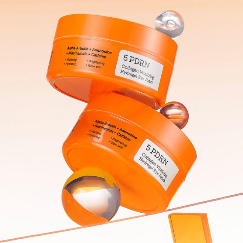 COSRX 5 PDRN Collagen Vitalizing Hydrogel Eye Patch 85g 60pcs – Firming & Hydrating Korean Under Eye Patches for Bright & Smooth Eyes