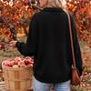 Women's Half Zip Loose Fit Long Sleeve Top Casual Pullover for Fall and Winter Wear