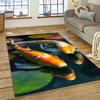 Naturalize Koi Carp  Yin Yang Fish Cartoon Carpet Rug for Home Living Room Bedroom Sofa Doormat Decor,Kids Area Rug Non-slip Mat