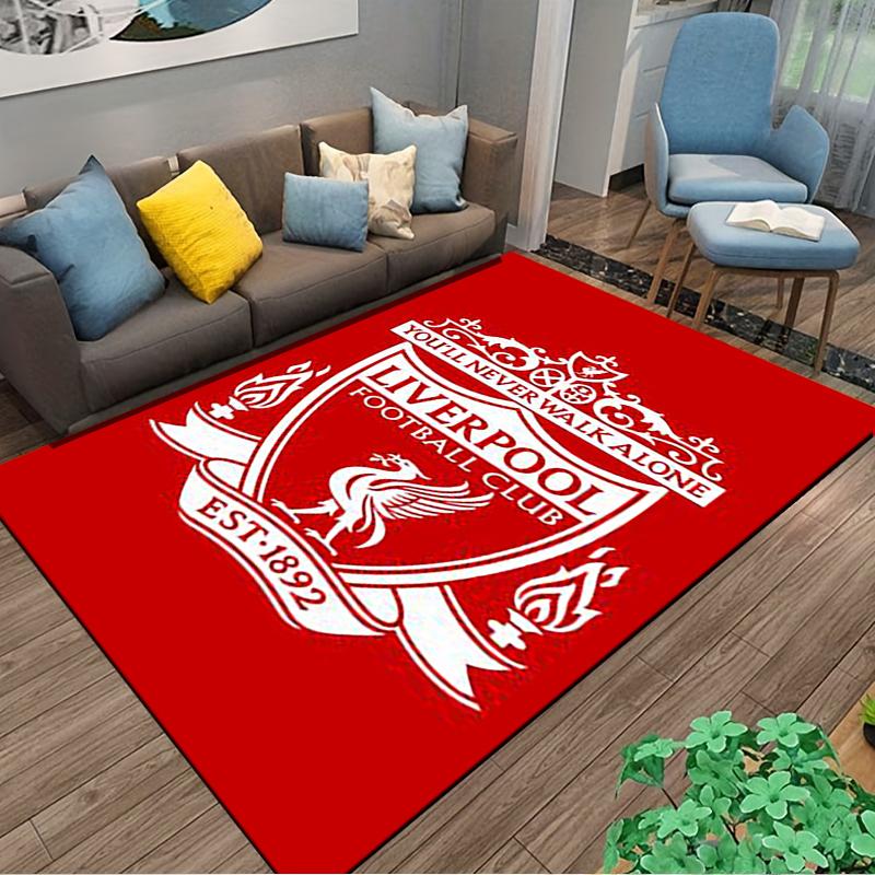 Tappetino per pavimenti disegnato dal Liverpool Football Club, adatto come tappetino antiscivolo per il soggiorno o il divano della camera da letto