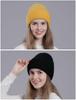 Korean Style Rabbit Fur Knit Hat for Women - Fashionable Autumn/Winter Headband with Earmuffs