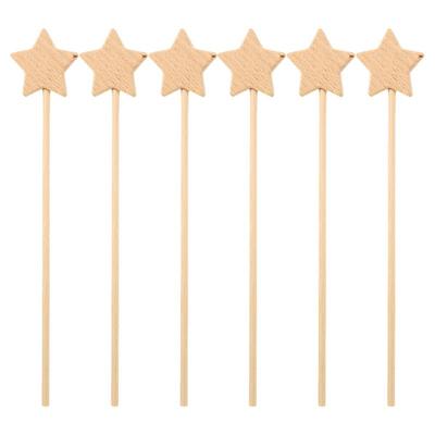 6 pezzi Bacchette da Fata Non Finite Bacchetta di Legno a Stella Bastoncini da Fata Bomboniere Artigianato Bastoncino da Fata Arte per Ragazza Gioco di Ruolo Forniture per Feste