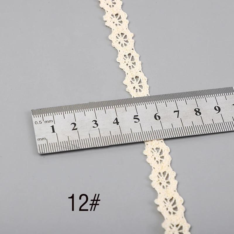 1/5M Vintage Ribbon Cotton Lace Trim Ribbon Craft Lace Crochet Sewing Lace Fabric DIY Gift Wrapping Wedding Scrapbooking Decor