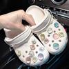 1Set DIY Colorful Powder Shoe Charms Set Fashion Crystal Pearl Flower Shoe Decorations Detachable Shoes Accessories