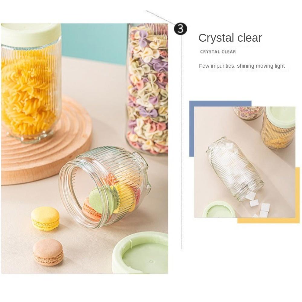 Leak-Proof Glass Jar Transparent Glass Storage Jars Reusable Candy Container  for Snacks