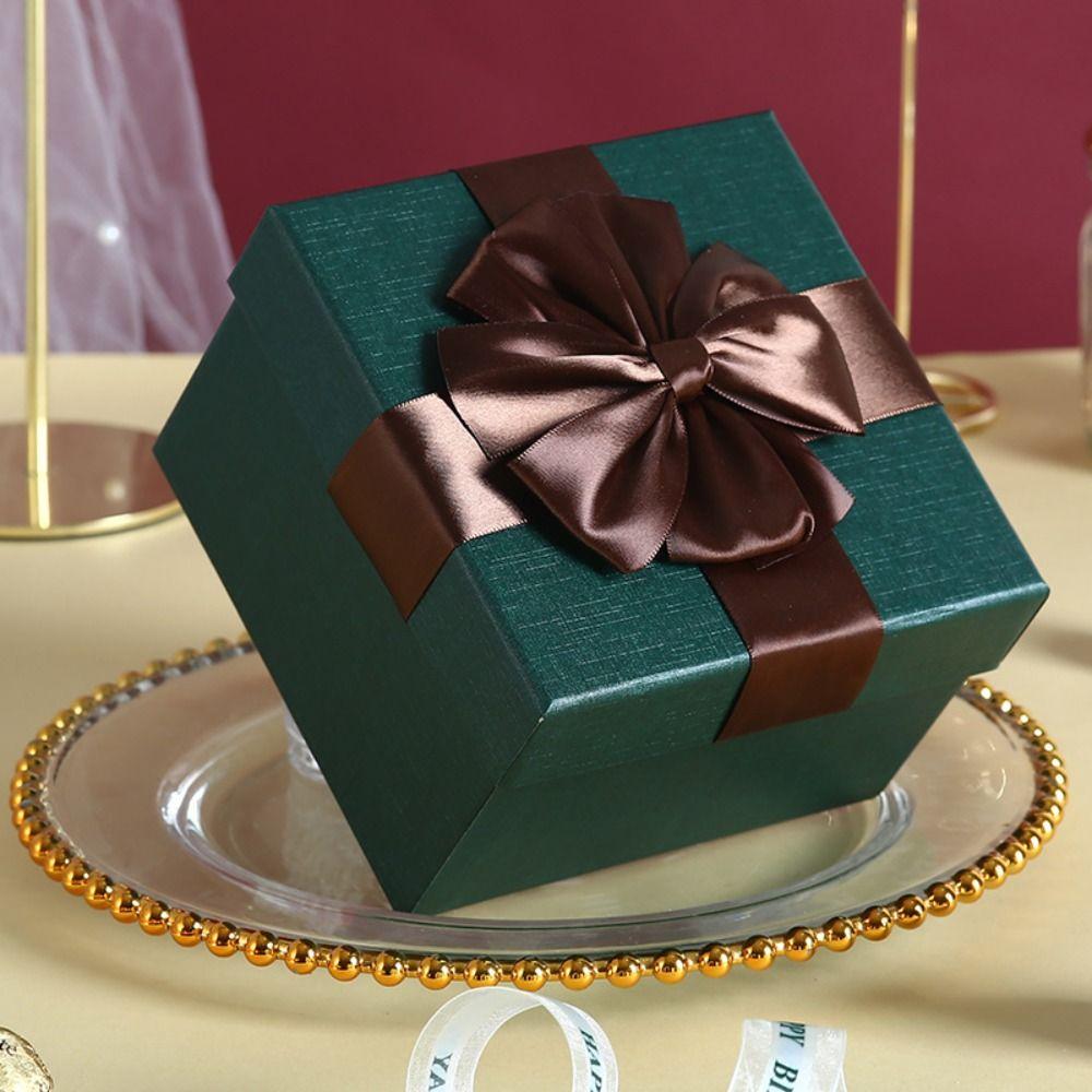 Pink Festival Gift Box Bow Birthday Gift Box Socks Christmas Gift Packaging Box  Father's Day