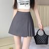 Women's Summer Asymmetrical Wide-Leg Suit Casual Shorts High-Waisted Slimming Sexy Pleated Casual All-match Versatile Skirt-Trousers