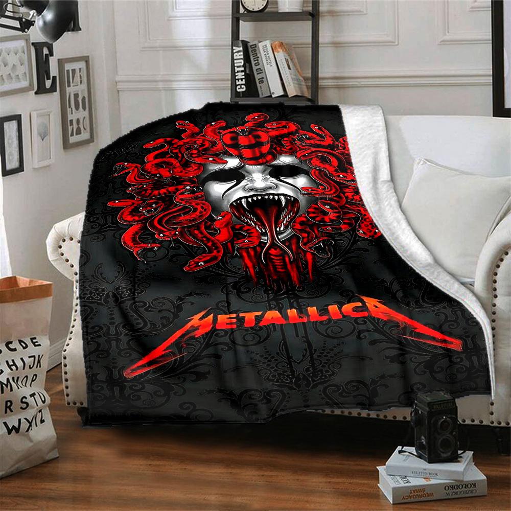 1pc Dragon guitarThemed Blanket Soft Flannel All Season Cozy Throw with Bold Graphic Print, Travel, or Holiday Gift for Family & Friends