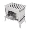Portable Wood Burning Stove Camping Tent Stove Foldable BBQ Grill with 3 Cooking Modes Stainless Steel for Outdoor Picnic Backpacking