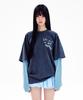 YOUHEE Graphic Layerd Long Sleeve Charcoal