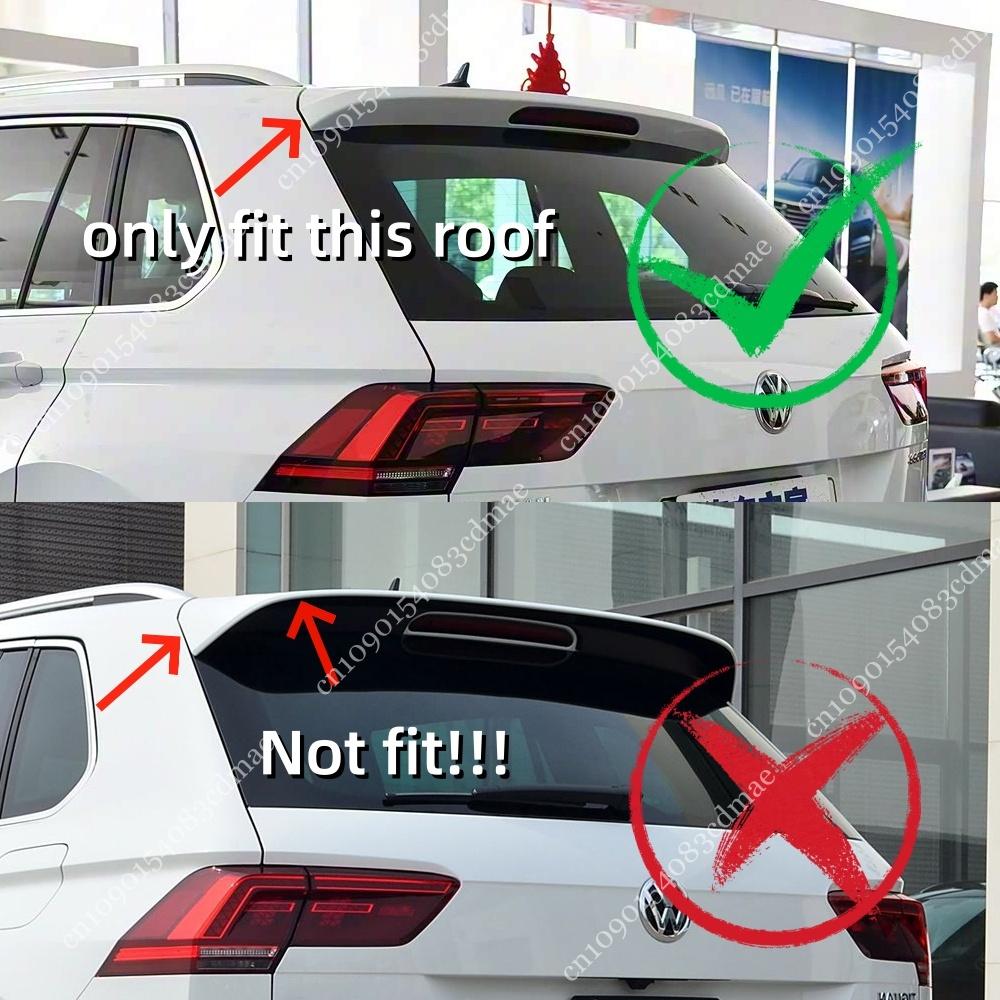 Per Volkswagen Tiguan MK2 TSI TDI 2017-2023 Ala sul Tetto Spoiler Posteriore di Alta Qualità Copertura Trim Splitter Stile R-Line Kit Carrozzeria