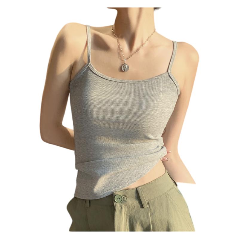 Langsha Women's Slim Fit Small Strap Vest Summer 2026 New Sleeveless Backless Outerwear Base Shirt