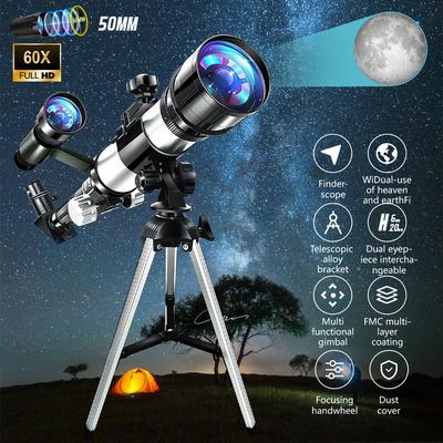 Profesionální HD astronomický teleskop FMC s vícevrstvou optickou dvojitou čočkou monokulár pro pozorování Měsíce a hvězd, ptáků 3I/ATLAS