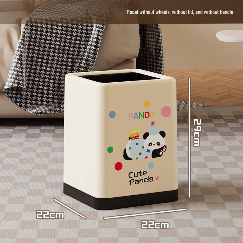 Cute Panda Creative Square Waste Bin