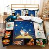 3D Cartoon Fox Pattern Bedding Set Home Decoration Duvet Bedding Gift for Children and Teenagers