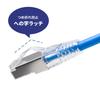 SANWA SUPPLY Category 7 LAN Cable (Slim, Flexible, Anti-Snatch Connector, 2m, Blue) KB-SL7YS-02BL