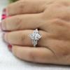 Trends Silver Color Rings for Women Inlaid Crystal Marquise Cubic Zirconia Stylish Party Jewelry Fashion Rings