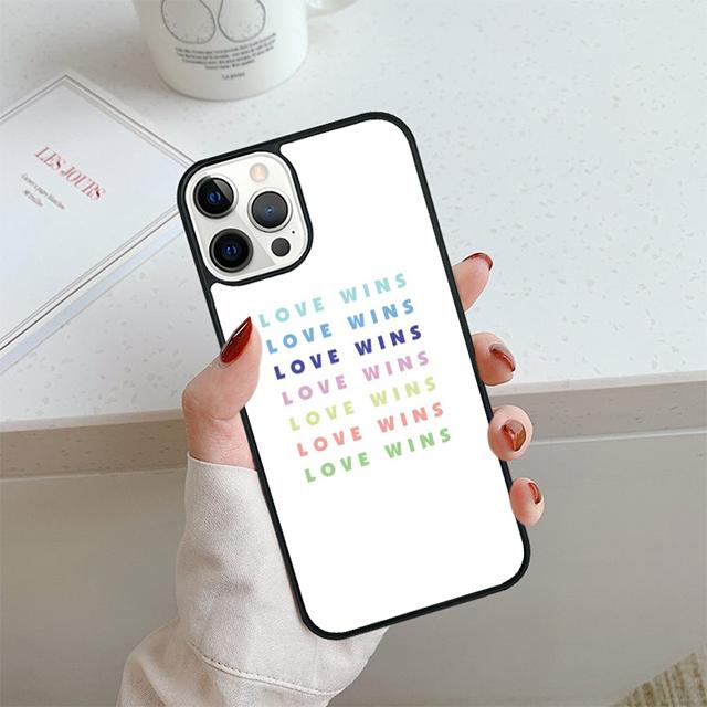LGBT Love Wins Phone Case For iPhone 17 Air 14 15 16 13 12 Cover For Apple 14 15 16 Pro Max 6S Plus Coque