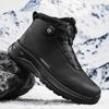 Mens Snow Boots Waterproof Hunting Boots Hiking Shoes for Mountain Trekking Fleece Lining for Warmth Shoes Thick Soled Men Shoes