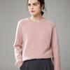 2024 Autumn/Winter Women's Korean Style Round Neck Loose Fit Cashmere Wool Sweater.