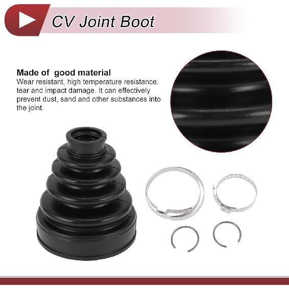 Kit Manșon Articulație Planetară pentru Toyota Camry 2007-2011 pentru Toyota Highlander 2001-2009 Manșon Articulație Planetară Constantă Interioară Cu Coliere Nr.443842180 Cauciuc Negru