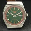 VINTAGE SEIKO 5 AUTOMATIC 6309A JAPAN MENS GREEN COLOR DIAL WATCH A708334-1