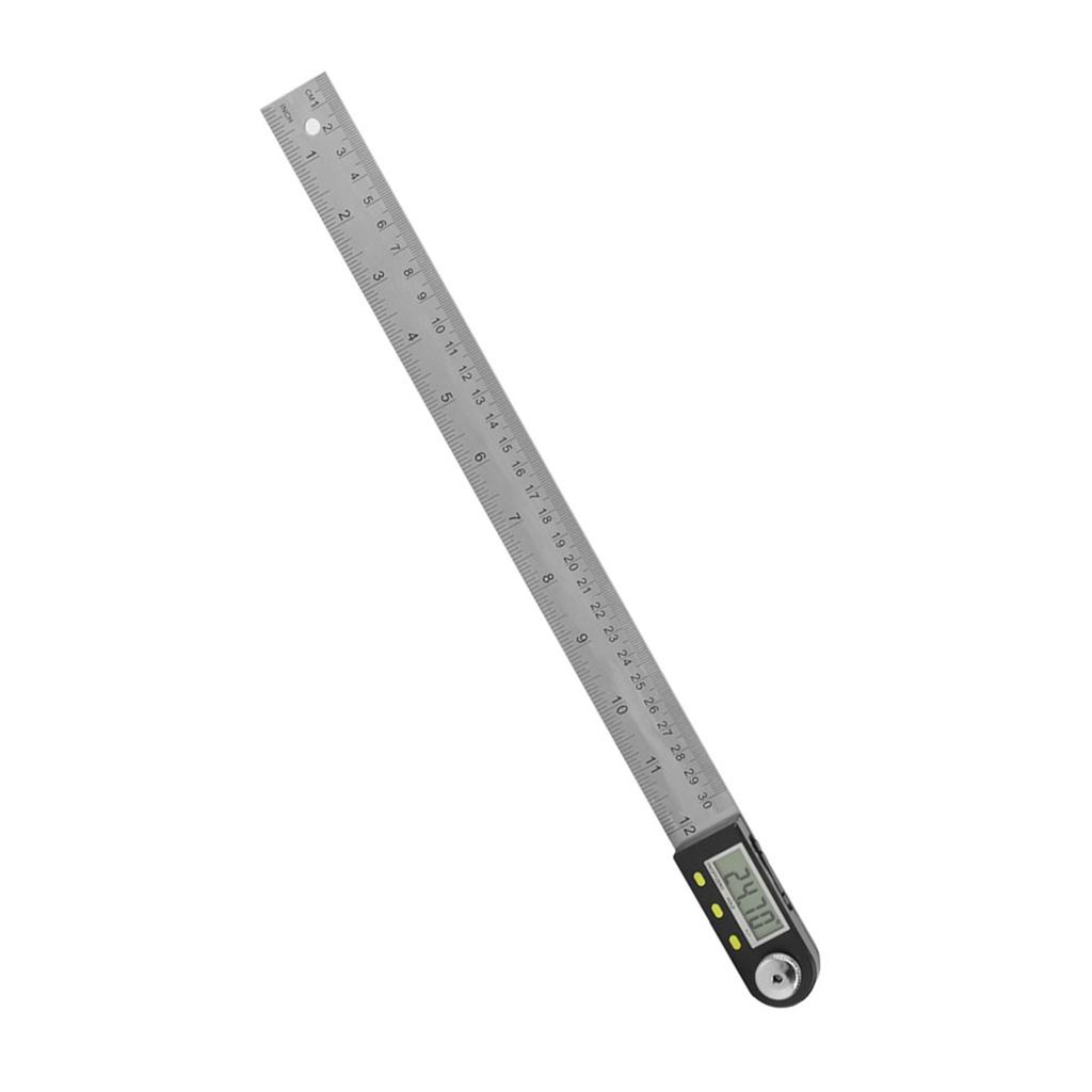 Digital Goniometer, Protractor, Miter Gauge, Ruler, 0.300mm, Electronic Stainless Steel Protractor, Digital, with LCD Display, for Easy and Accurate M