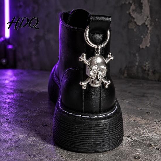 Hot Girl Style Accessories Halloween Shoes Charms Buckle Skull/Spider/Butterfly Shape Punk Rock Shoe Decor Aesthetic Pendants for Personalized