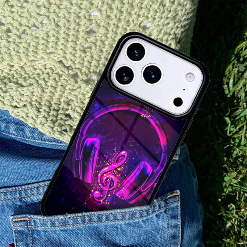 Neon Music mobile phone case Compatible with IPhone 17 16 15 14 13 12 11Pro Max 17 Air cover