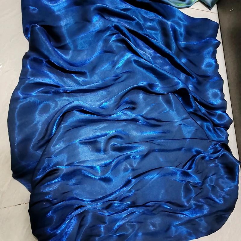Wide 150cm 1Yard Mermaid Girl Gradient Color Fantasy Satin Fabric for Wedding Dress Hanfu Fashion Clothing Diy Sewing Cloth
