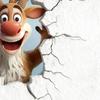 Reindeer Wall Stickers Removable 3D Visual Design Party Art Clings Christmas Reindeer Wall Decal For Door Room Home Party Shop