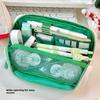 INS Pencil Storage Bag Can Stand Zipper Stationery Case Multi-layer Stationery Bag  Back To School