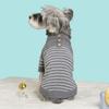 Classic Striped Knitted Pet Sweater with Buttons Two-Legged Warm Winter Clothing for Cats and Dogs Cozy Soft Yarn Apparel Cold Weather Wear